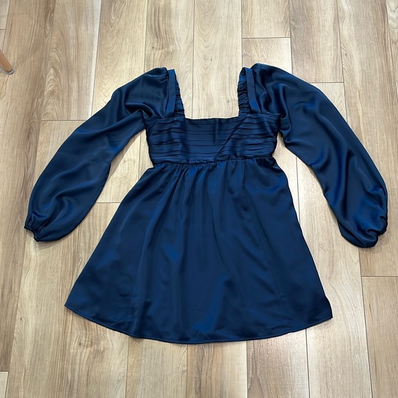 Abercrombie & Fitch blue satin dress - Picture 1 of 4